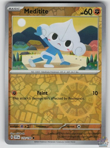 Meditite 110/198 Reverse Holo Scarlet & Violet Base Set