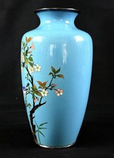 蓝色日本古董花瓶| eBay