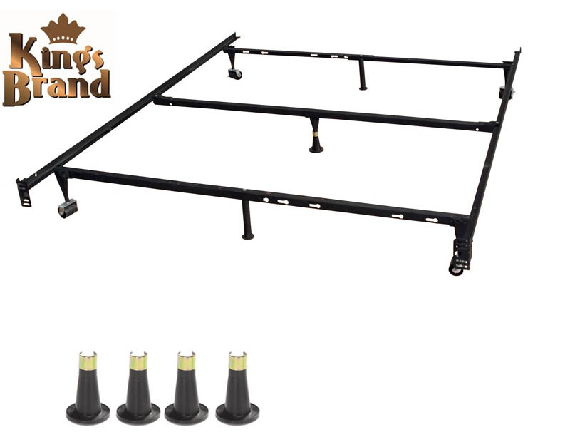 Heavy Duty 7-Leg Adjustable Metal Queen, Full, Full XL, Twin, Twin XL, Bed Frame