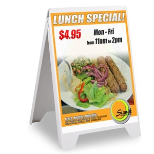 InstaHibit Double Sided Signboard Folding Display Sandwich Board Sidewalk Sign