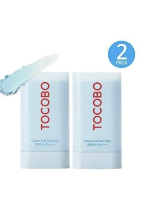 2 Pack - Tocobo Cotton Soft Sun Stick SPF50+ PA++++(19g Each) | Non-Greasy -New