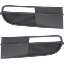 Fog Light Cover Set For 12-19 Volkswagen Beetle Black Front VW1039128 VW1038128