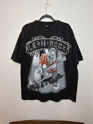 Vintage Fred Flintstone Y2K Shirt 2XL Rock Star Glitter Gangsta Rap T Shirt