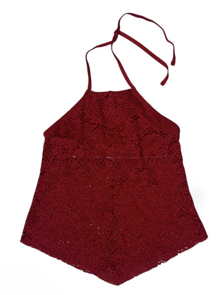 🍃MOSSIMO Conjunto de natación Tankini de dos piezas de encaje para mujer | Rojo/Talla S Foto 2 de 4