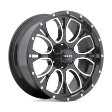 Helo HE879 GLOSS BLACK MACHINED MILLED WHEELS: 17x9, 5x127/5x5.0, -12mm