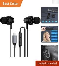 USB C Pixel Wired Earbuds with Microphone Control Perfect Fit for 10a/10 Pro