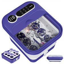 Electric Foot Spa Massager Heated Bubble Foot Bath w Rollers Temp Control