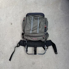 JanSport Scout External Frame Backpack Trekking Hiking Lightweight Green