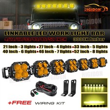 4-58 Inch Led Work Light Bar Amber Car Driving Fog Lamp Offroad Truck Ljus Bar