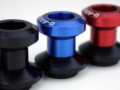 Driven Racing 8mm Swingarm D Axis Spools - Black/Black Motorcycle DXS-8.1-BK