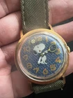 Vintage Timex Snoopy Tennis Blue MYSTERY BALL wristwatch ( 2x faces)