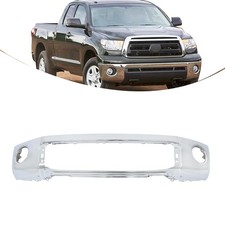 Chrome Plated Front Bumper Split Type No Sensor Holes For Toyota Tundra 2007-13