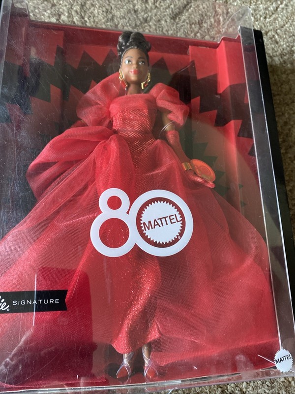 Barbie Mattel 80th Anniversary Brunette African American Doll JBJ18 Mattel 2025