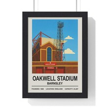 Barnsley Oakwell Stadium Football Stadium Poster Wall Art Gift