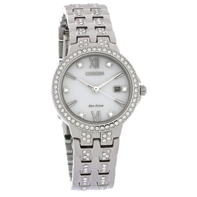 Citizen Eco-Drive Silhouette Crystal Stainless Steel Watch EW2341-63A