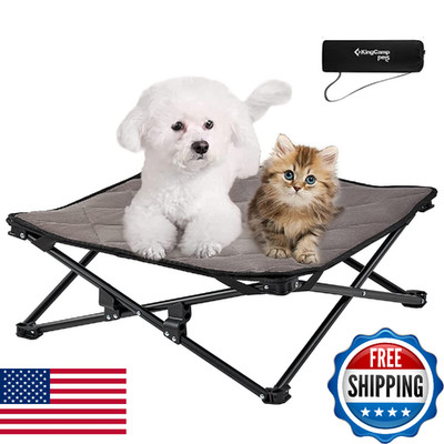 KingCamp Cooling Elevated Dog Bed for Small Dogs, Raised Puppy Bed Dog Cot Fits