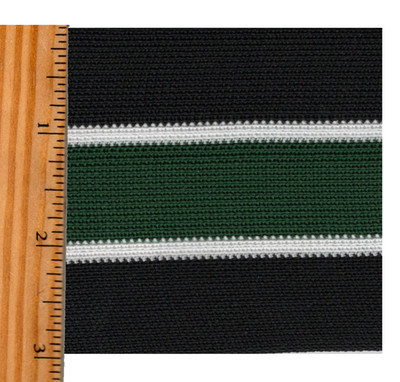 Athletic Braid Trim Ribbon POLYESTER KNIT, stripe 3inch Per 2 yards