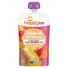 Happy Tot Fiber Protein Pears Raspberries Butternut Squash Carrots, 2 x 8 x
