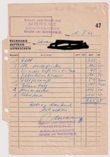 Rechnung Zelt Pouch 1961 Schuh- & Sporthaus Morenz Königsbrück Straße Befreiung