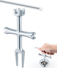 4 Sided Drain Strainer Wrench with Sliding Handle for Bath/Shower Sink Tool