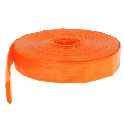 Tuyau de refoulement plat Ø 32 mm (1 1/4'') orange - Longueur 25 mètres - Photo 1/3