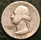 1941 Washington Quarter 90% Silver