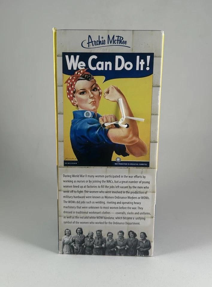 Rosie The Riveter "¡Podemos hacerlo!" Figura Cabeza Bobble por Archie McPhee ¡NUEVA! Foto 3 de 4