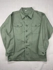 Vintage OG 107 Shirt Military Sateen Olive 60s Vietnam Army, Size Large