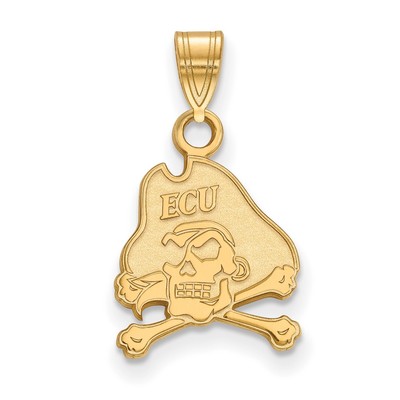 14k Gold LogoArt East Carolina University Pirate Small Pendant 4Y002ECU
