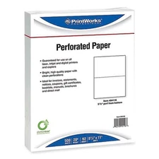 Paris Corp 04166CT Perforated And Punched Paper, 20 Lb Bond Weight, 8.5 X 11,