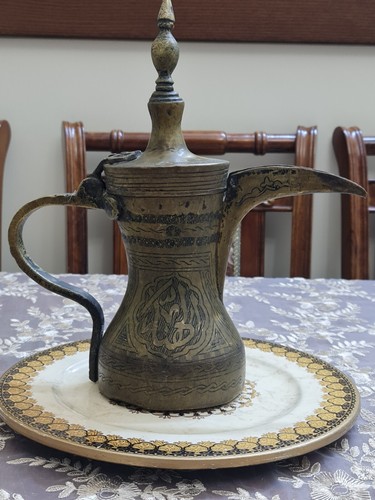 Extremely Beautiful Dallah Islamic Arabic Coffee Pot Qahwa Bedouin Rare قريشية - Picture 5 of 15