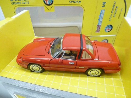 JOUEF EVO 3302 ALFA ROMEO SPIDER HARD TOP -RARE- RED 1:18 - GOOD IN BOX - Imagen 8 de 11
