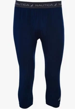NWT Nautica Base Layer 3/4 Pant Men's Sizes Navy - Active Athletic Spandex