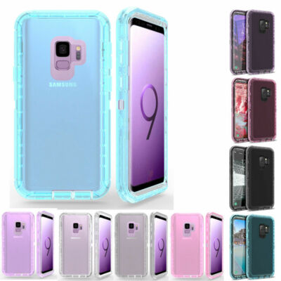 For Samsung Galaxy S9/S9 Plus Shockproof Defender Dual Layers Case w/Belt Clip