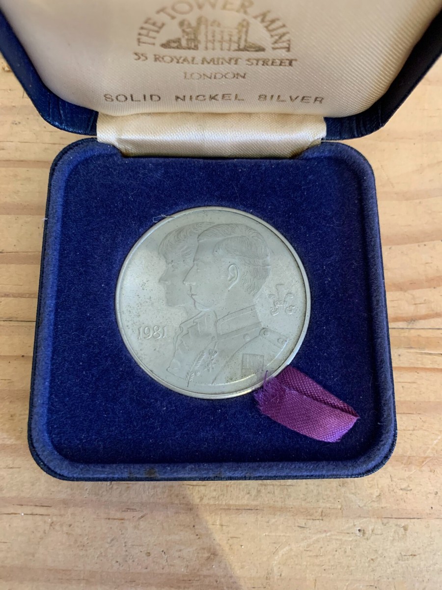 GB Royal Mint 1981 Royal Wedding Edition Solid Nickel Silver Coin