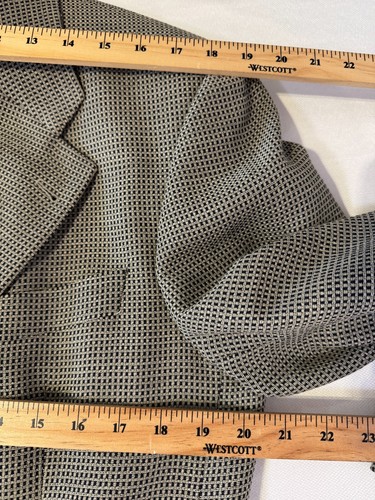 Hugo Boss Poseidon Wool Brown Beige Houndstooth Blazer Jacket Sport Coat Sz 48 - Picture 11 of 14