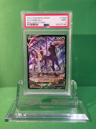 POKEMON 2022 BOUCLIER ÉPÉE ART COMPLET UMBREON V ÉTOILES BRILLANTES #TG22 PSA 9