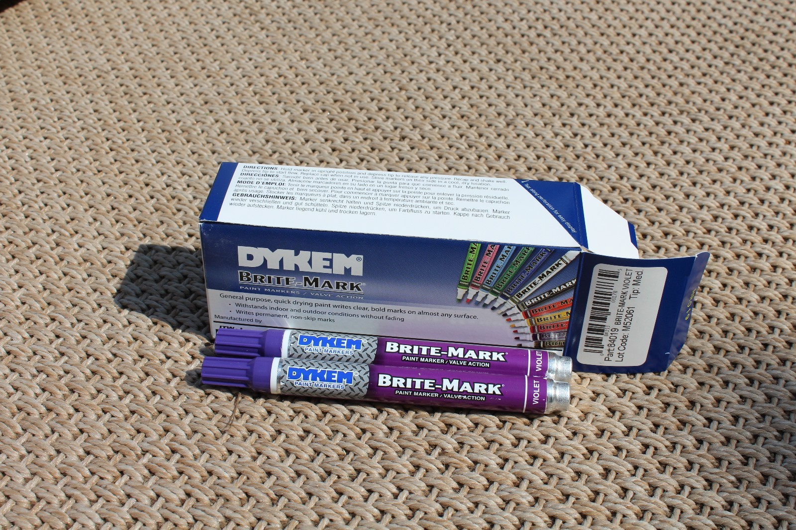 Dykem Brite Mark 2pk Industrial and All  Purpose Paint Markers (VIOLET) 