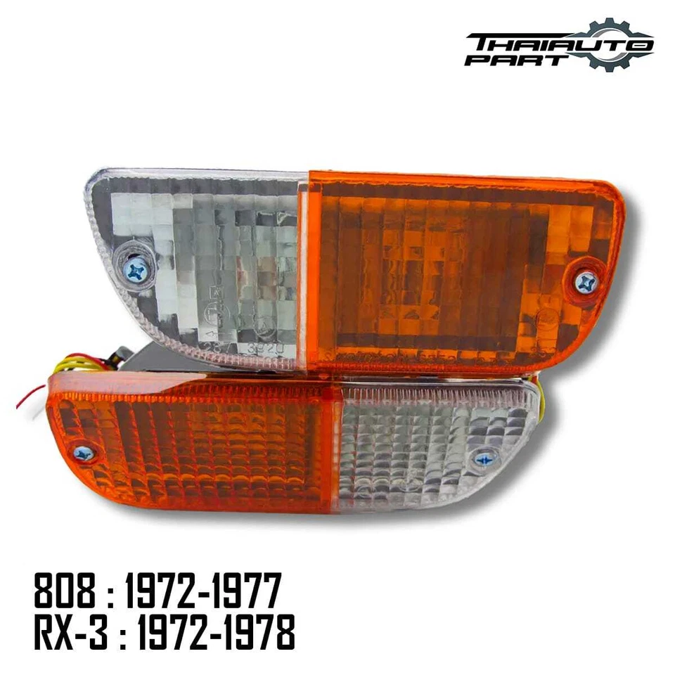 Par de luces intermitentes de estacionamiento delanteras LR para Mazda Rotary Rx3 808 Rx4 929 72-78 Foto 2 de 4