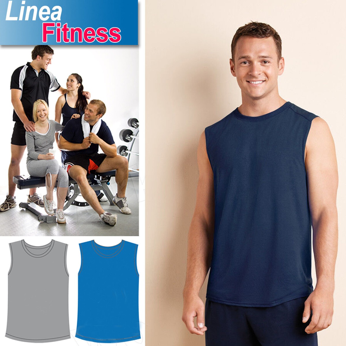 canotta t shirt senza manica palestra fitness sport per
