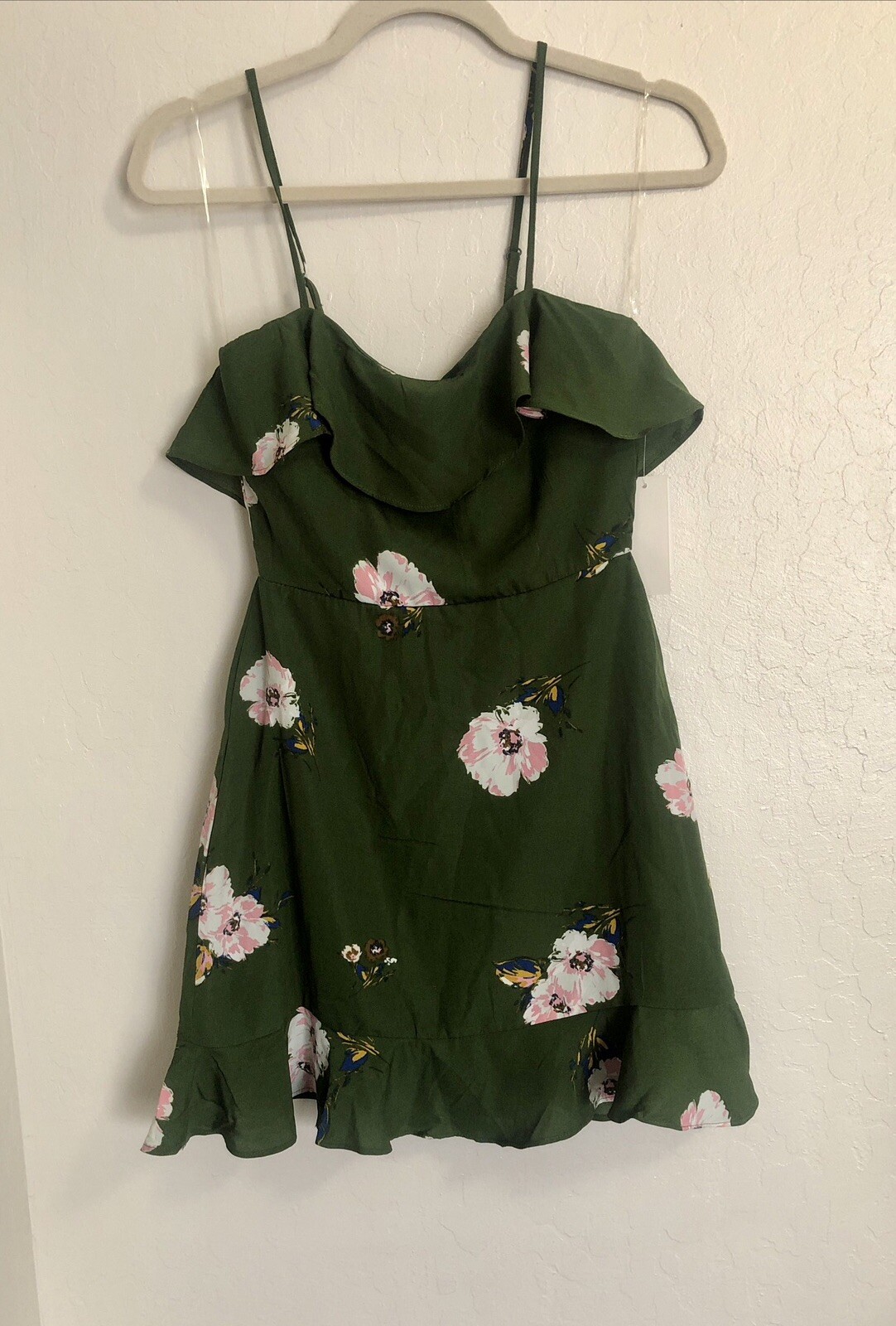 FILA Mini cinturino spaghetti Row A verde floreale donna taglia XS NUOVO CON ETICHETTE