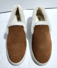 Birdies The Swift Women's Size 10 Brown Suede Faux Fur Slippers Shoes