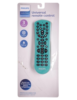 Philips Universal 3-Device Remote Control Preprogrammed SRP2013G/27 (Teal Green)