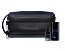 Christian Dior Sauvage Travel Set Eau de Parfum,Deodorant Stick,Dior Dopp Kit
