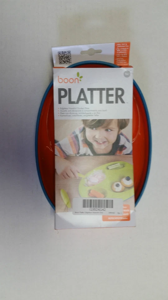 Plato de bebé dividido antideslizante sin bordes Boon Platter - Juego de 4 Foto 2 de 4