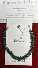 925 Sterling Silver Malachite Adjustable Bracelet