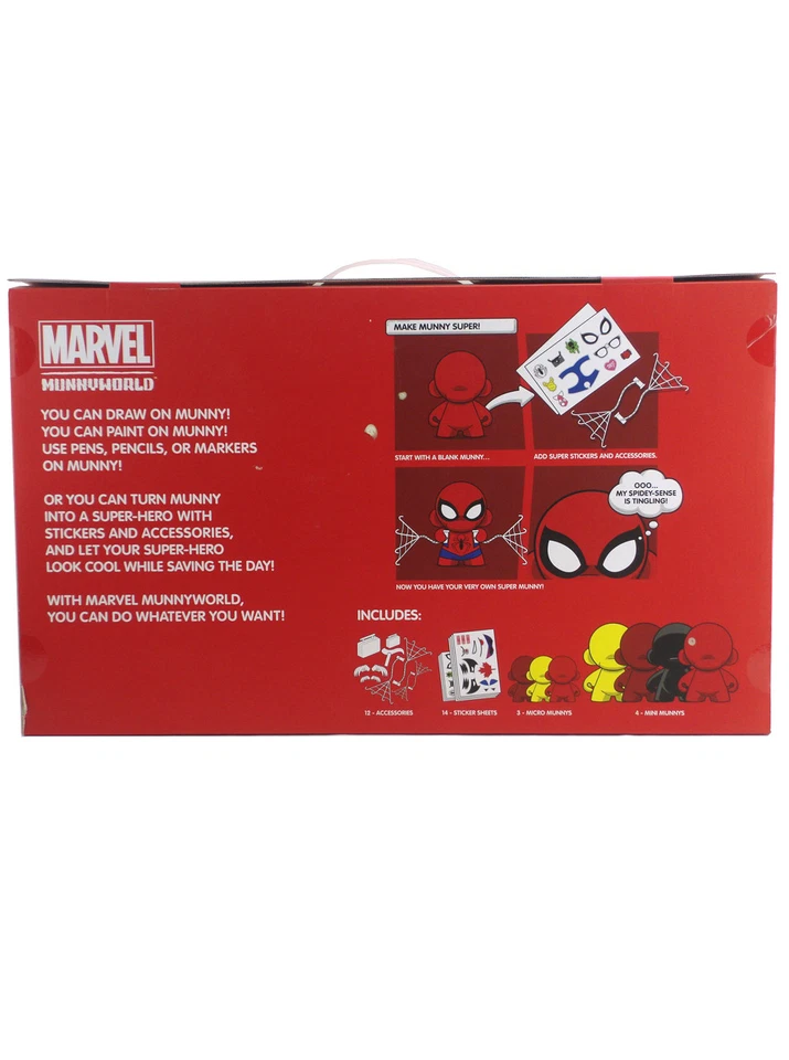 Kidrobot Marvel Munny Super Hero Combo Power Pack Spider-Man Venom New In Box - Image 4 of 4
