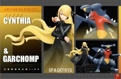 Pokemon 1/20 Scale World Figure BQG Studio - Cynthia & Garchomp