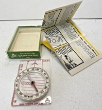 VINTAGE SILVA SYSTEM POLARIS COMPASS TYPE 7 SWEDE W/ BOX & INSTRUCTIONS