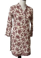 Women's Hip H Hop Indian Traditional Cotton Tunic Top Ethnic Wear Sz S Sparkles